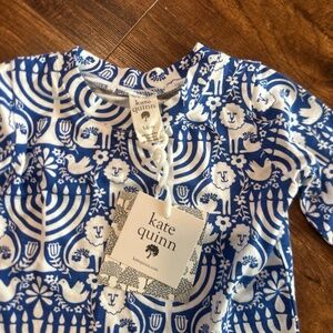 NWT Kate Quinn bamboo Hanukkah top